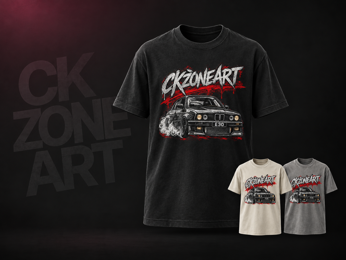 CKZONEART E30 Street Drift Oversized T-Shirt