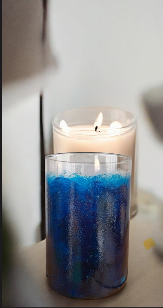 Миднайт Блуу - Ваза за Свещи в Завладяващо Тъмно Синьо