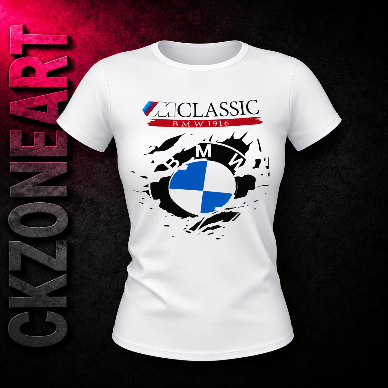 BMW M Classic дамска тениска - черна