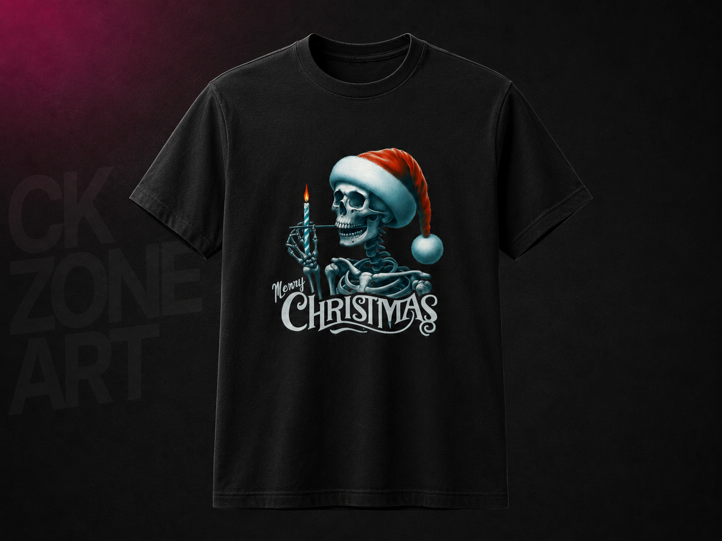 Xmass Skull — Christmas Dark Art Graphic Tee