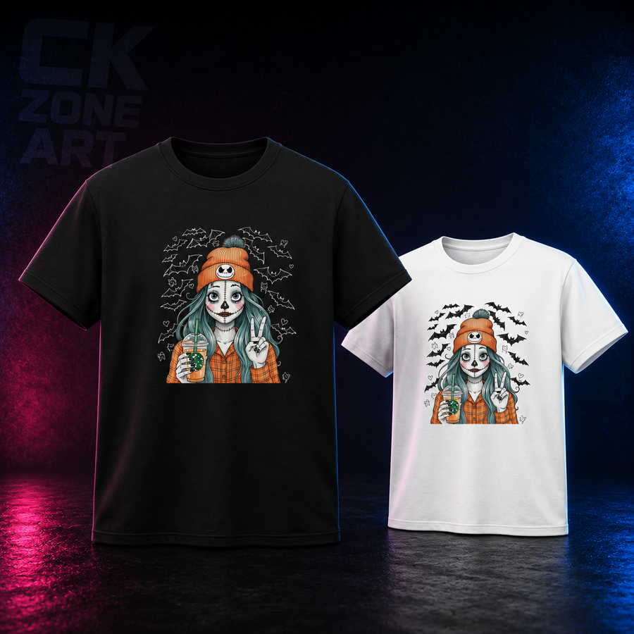 Halloween Girl — Spooky Streetwear Graphic Tee