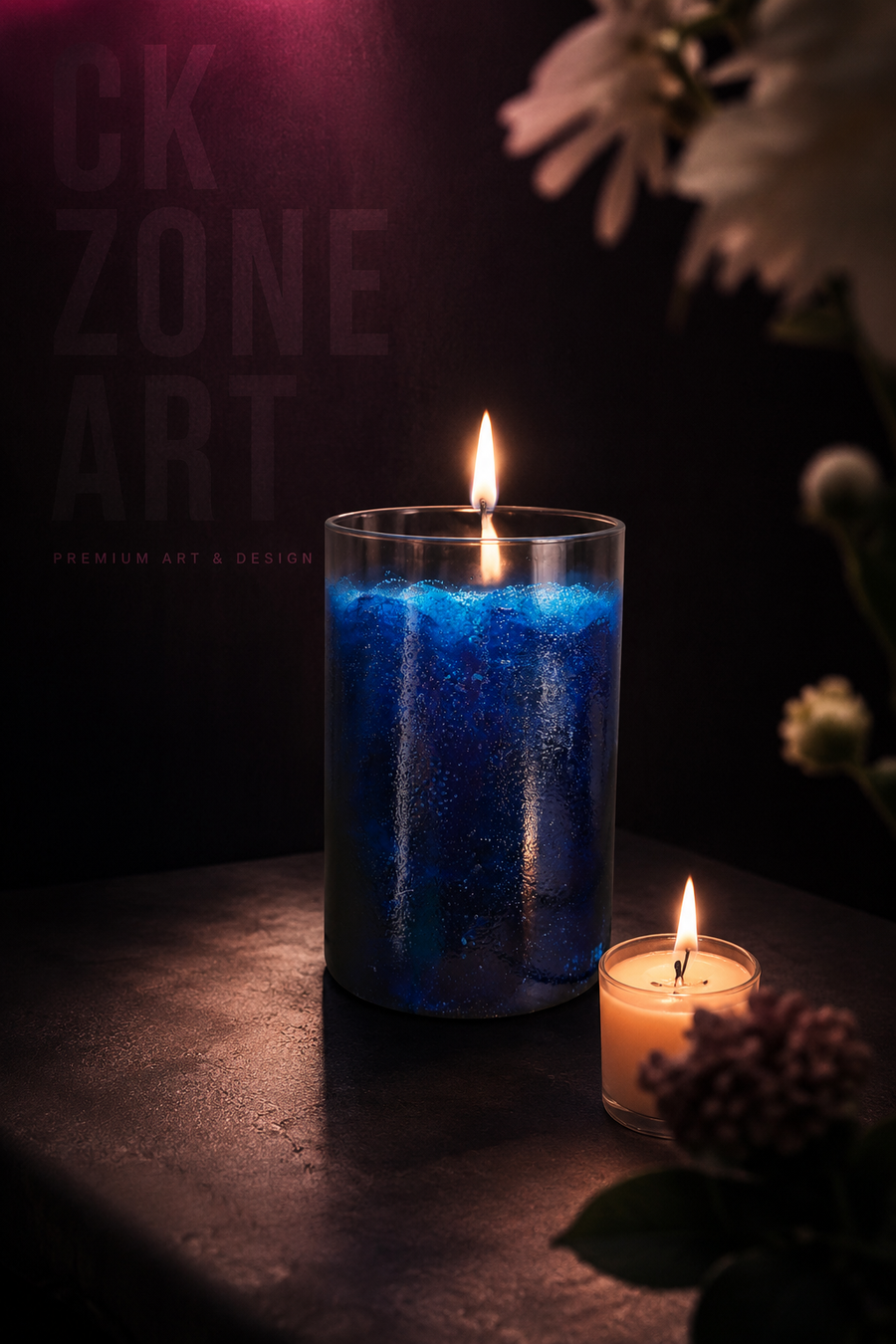 Midnight Blue — Dark Candle Vase | Home Decor