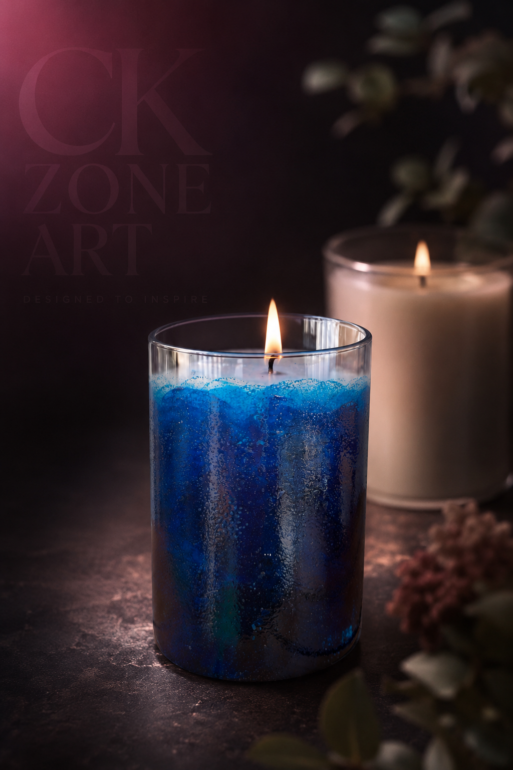 Midnight Blue — Dark Candle Vase | Home Decor