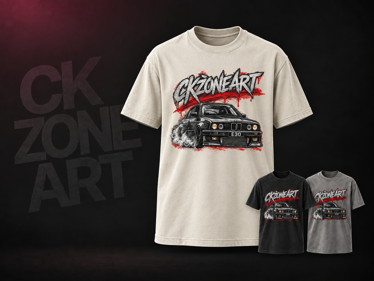 CKZONEART E30 Street Drift Oversized T-Shirt