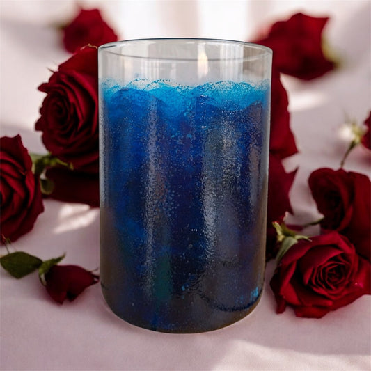 Миднайт Блуу - Ваза за Свещи в Завладяващо Тъмно Синьо